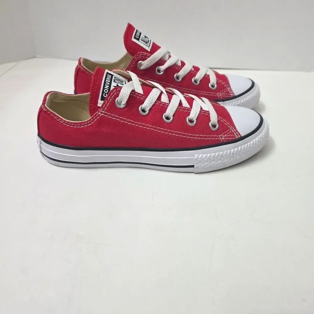 Converse All Star Kids Youth Size 1 Red Low Top All Star Canvas